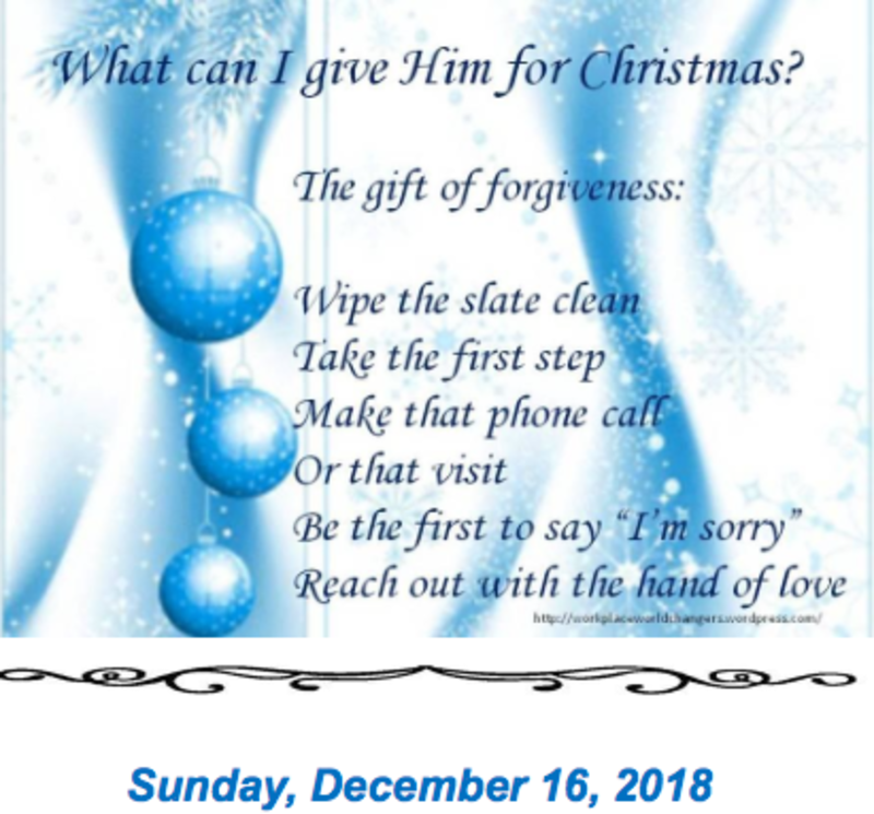 Advent 3 : Source of Miracles - Forgiveness